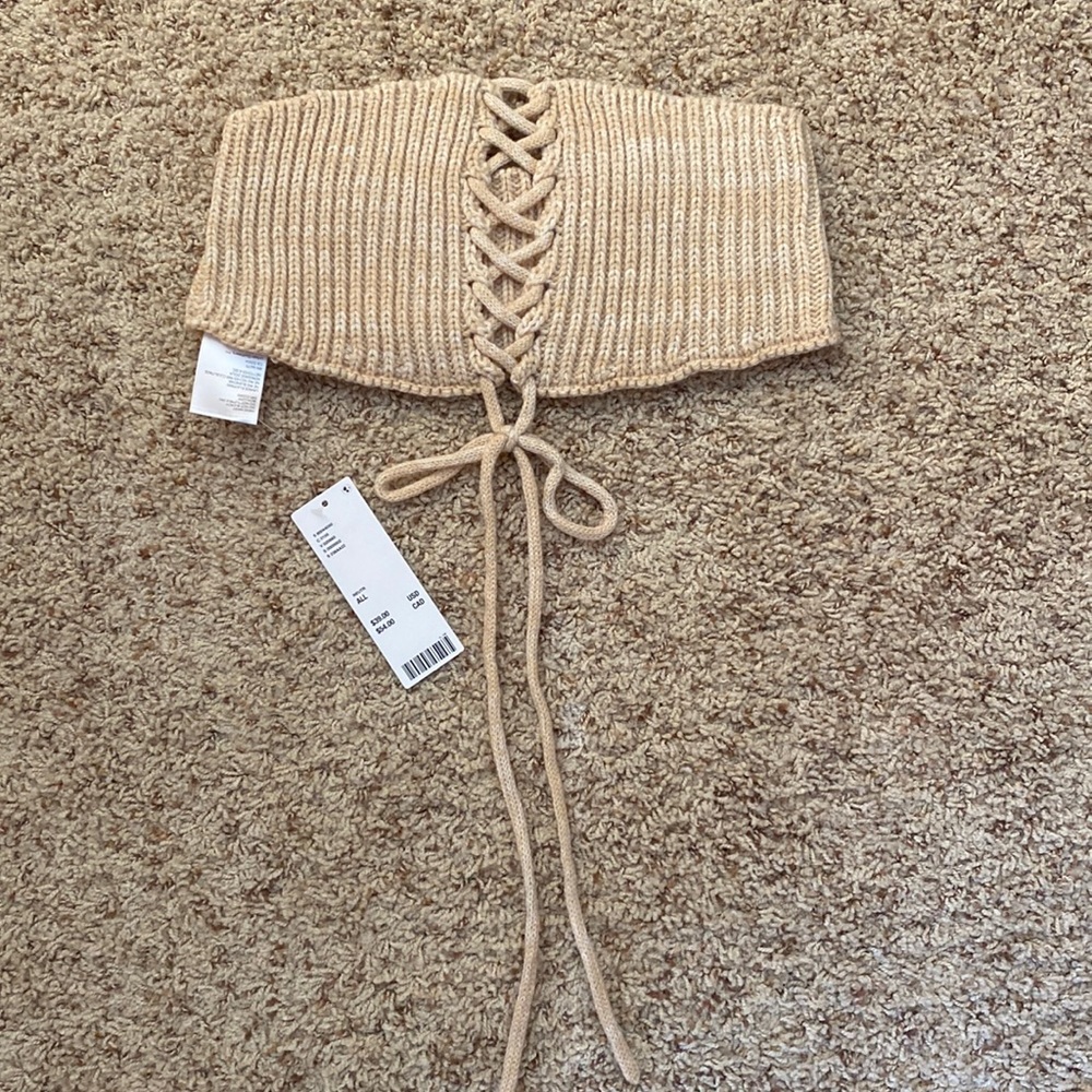 NWT Knit corset belt/top